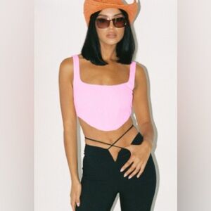 Princess Polly Kaeshia Rib Bustier Pink